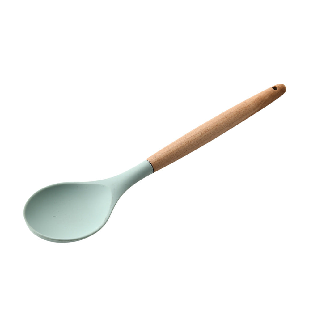 Eco-Friendly Silicone Kitchenware with Wooden Handle
