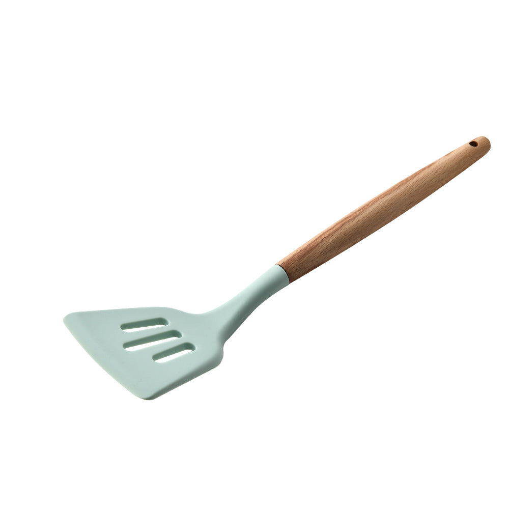 Eco-Friendly Silicone Kitchenware with Wooden Handle