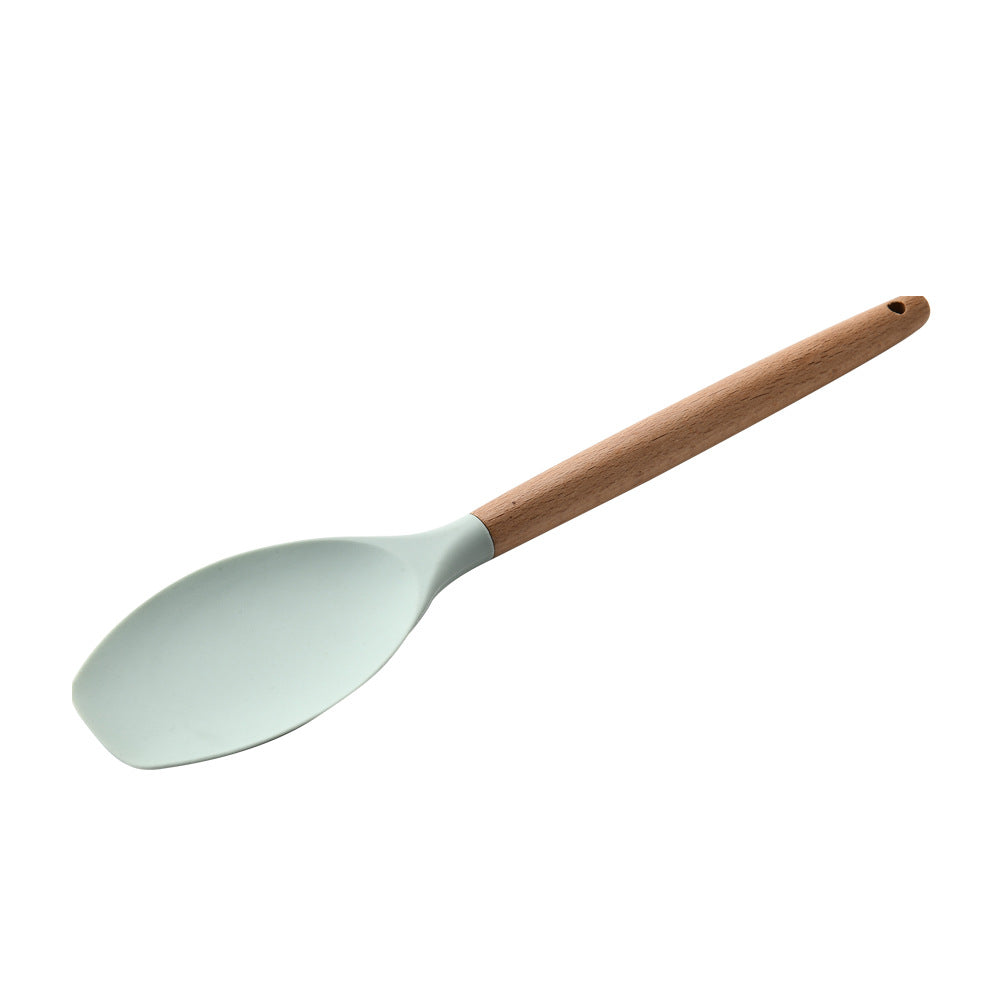 Eco-Friendly Silicone Kitchenware with Wooden Handle