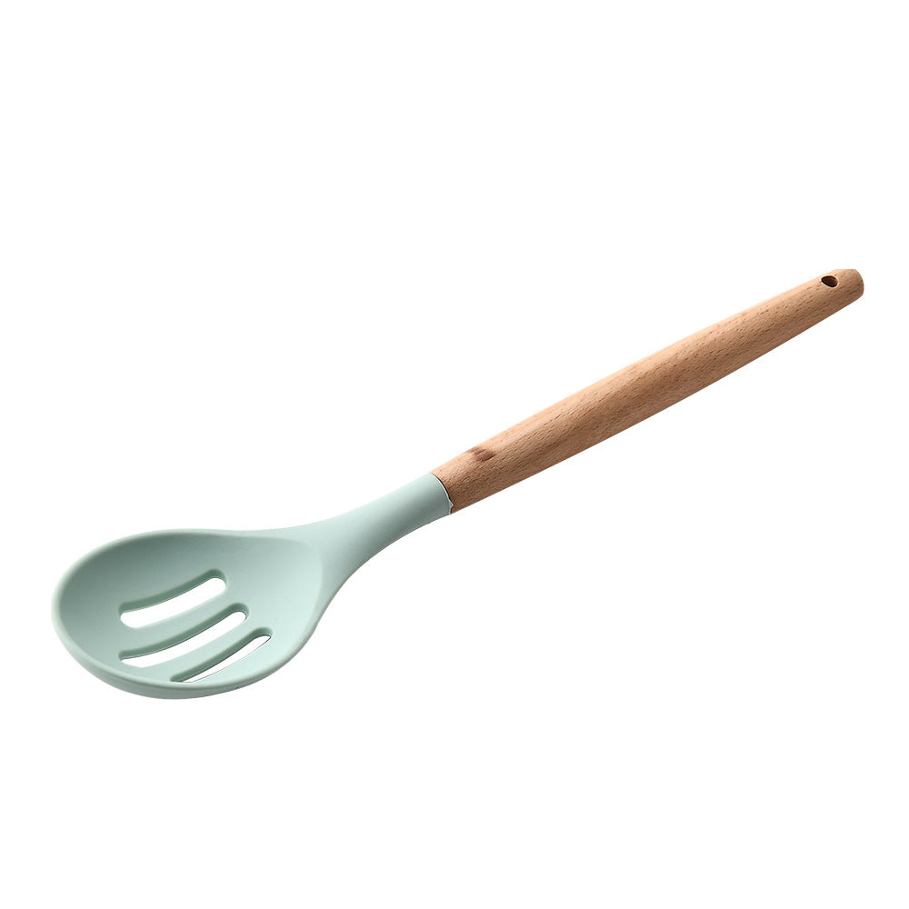 Eco-Friendly Silicone Kitchenware with Wooden Handle