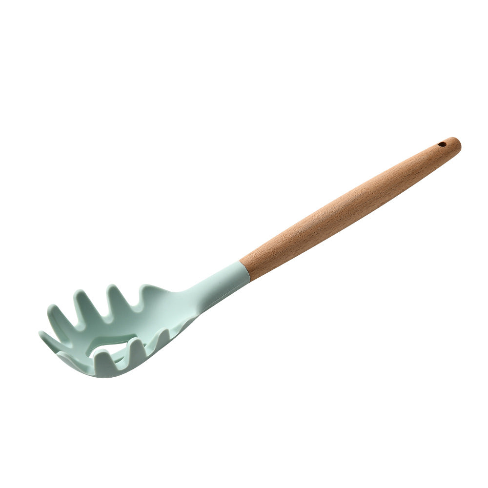 Eco-Friendly Silicone Kitchenware with Wooden Handle