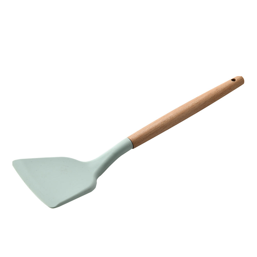 Eco-Friendly Silicone Kitchenware with Wooden Handle