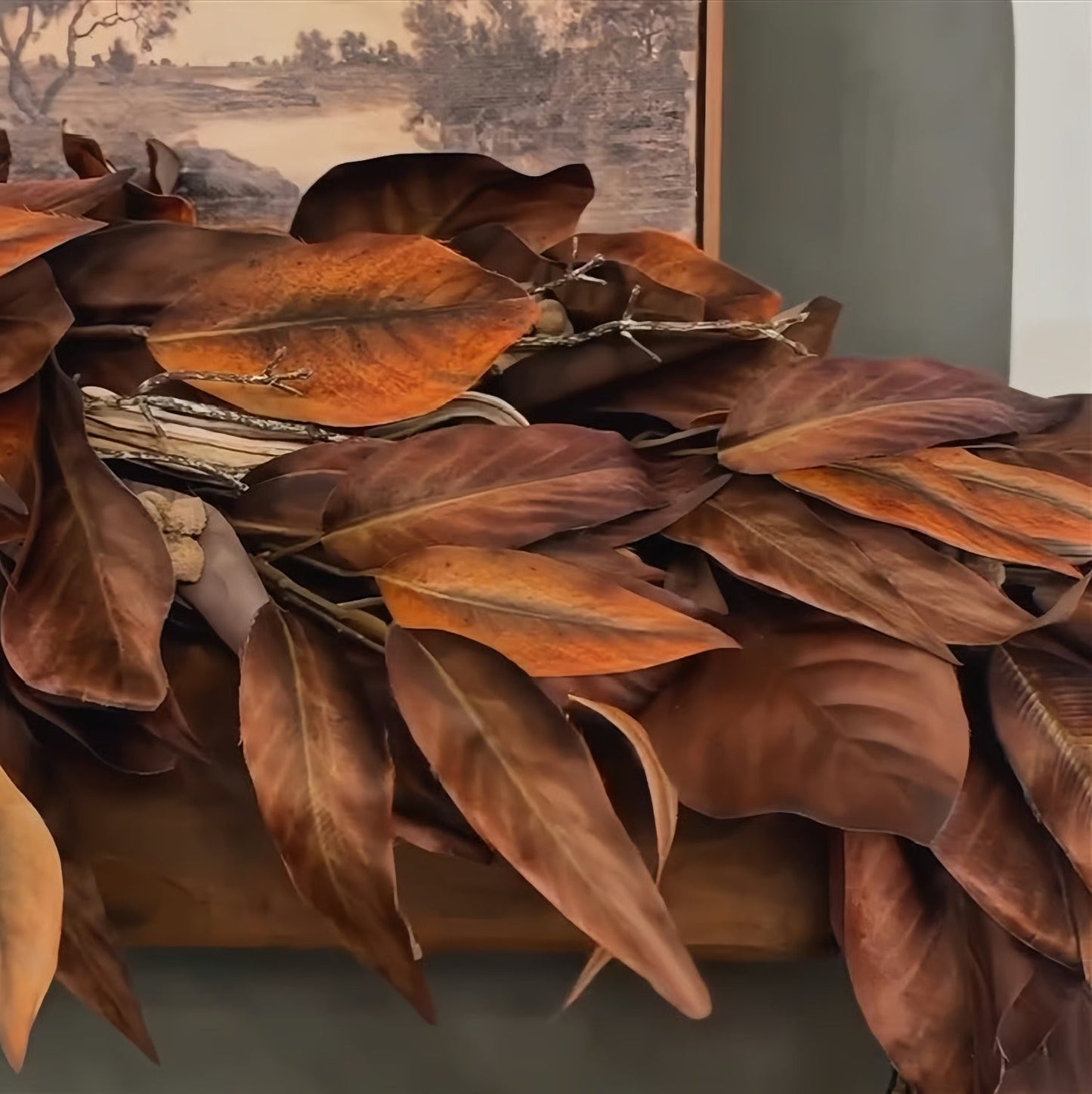 Brown Magnolia Leaf Garland