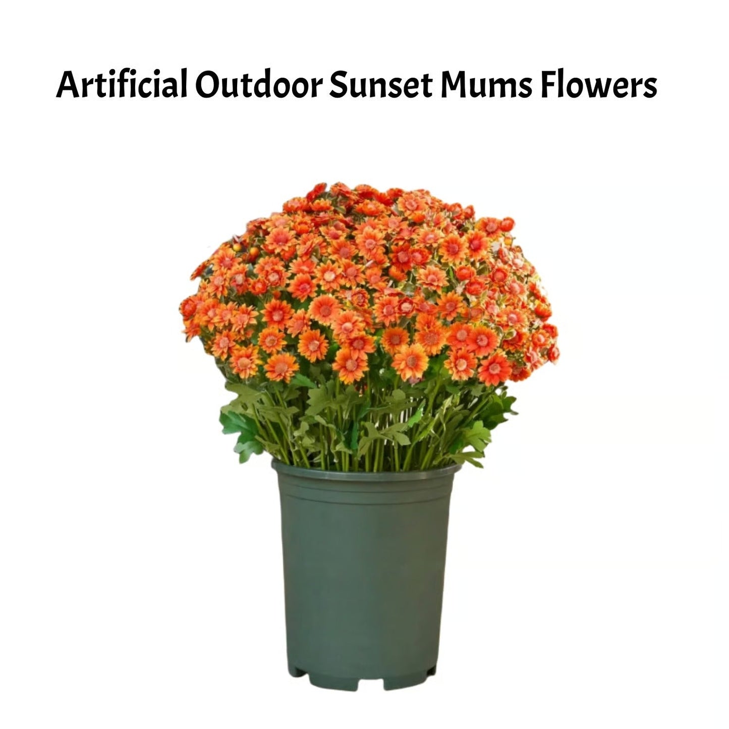 💐Lifelike UV-Resistant Sunset Mums – Waterproof, Windproof & Perfect for Fall Decor 🍂