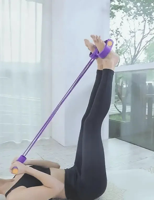 4-Tube Yoga Pedal Puller Resistance Band