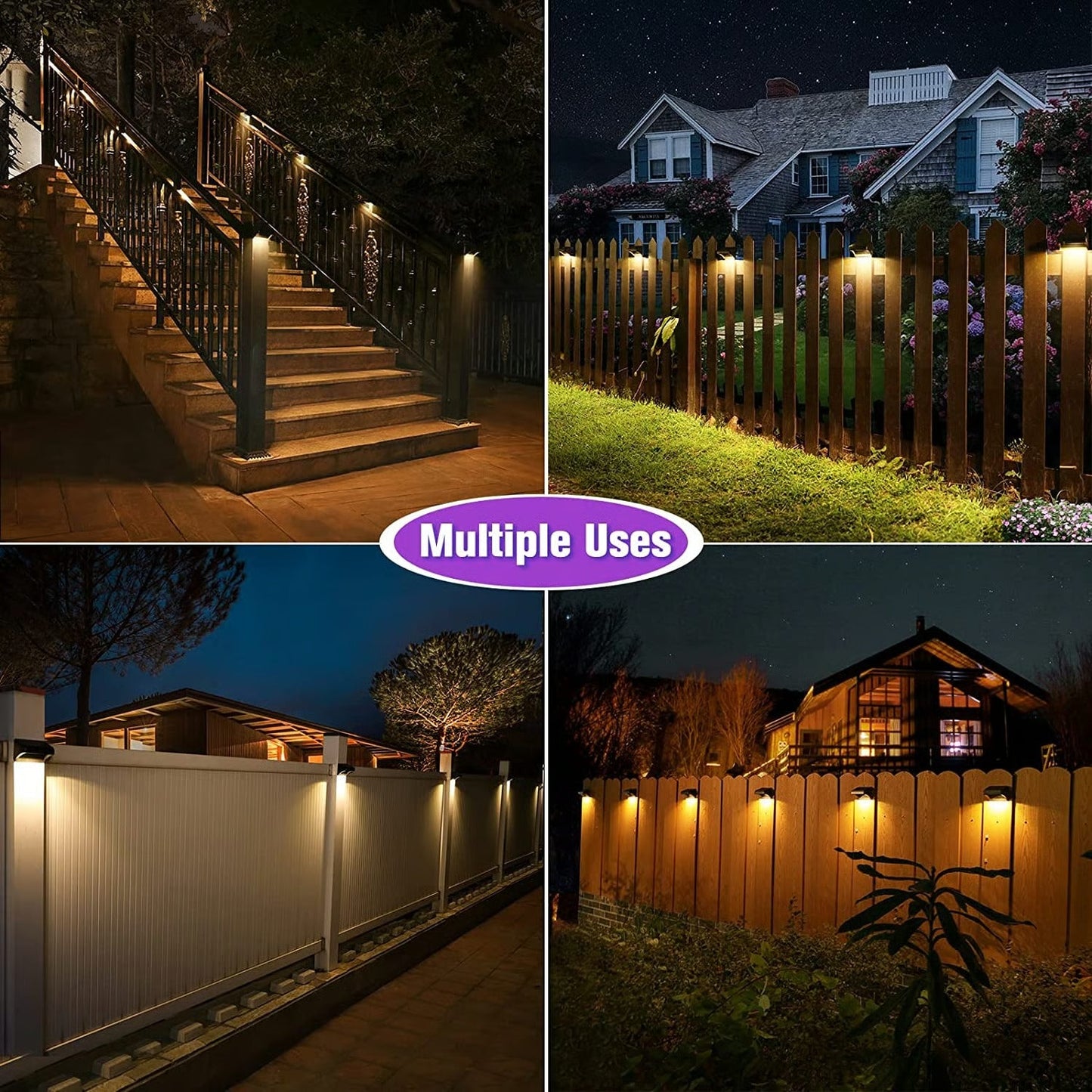 LED Solar Lamp Path Staircase Outdoor Waterproof Wall Light