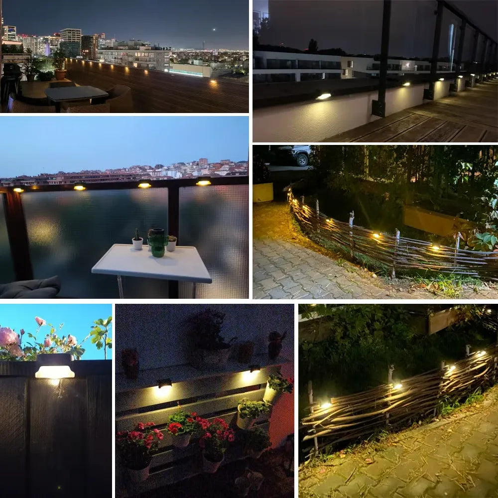 LED Solar Lamp Path Staircase Outdoor Waterproof Wall Light