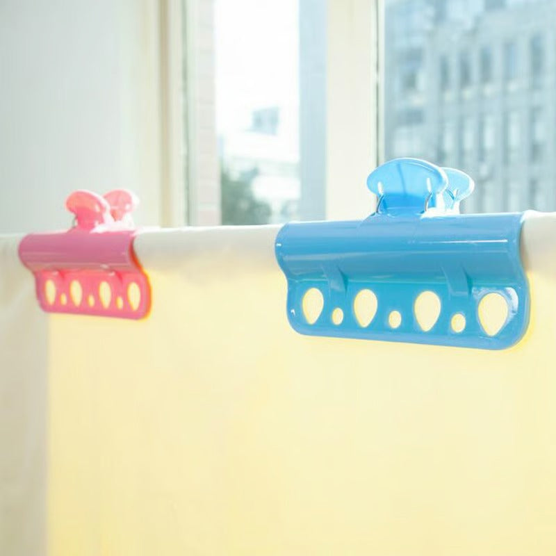 Porous clamp rod type windbreaker clip