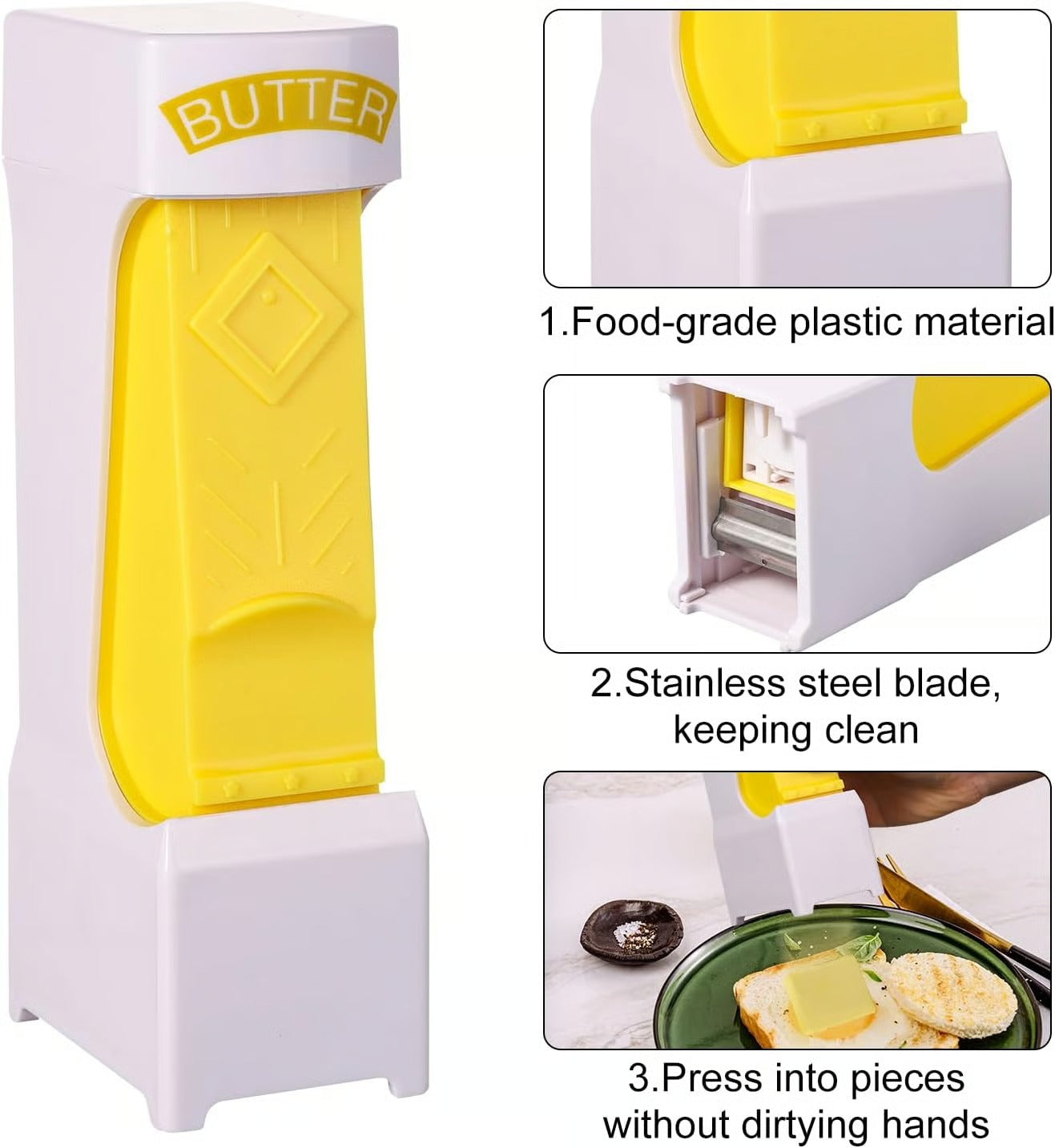 One Click Stick Butter Slicer Cheese Splitter